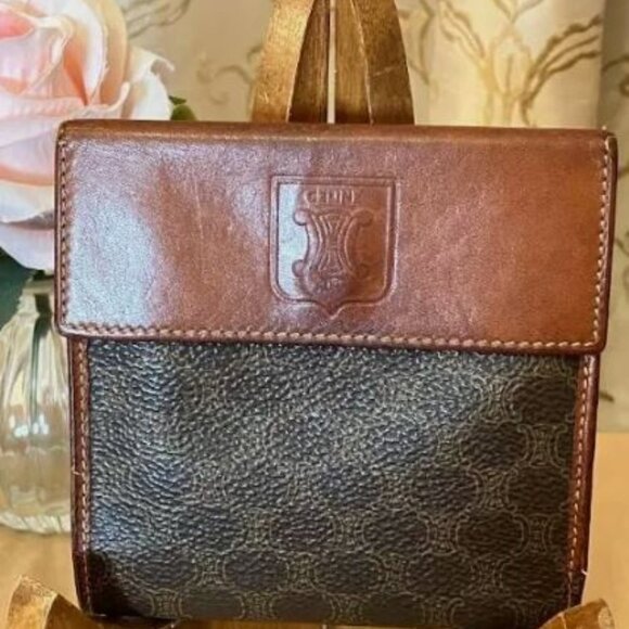 Celine Vintage Macadam Trifold Wallet Classic Piece   EUC - Picture 1 of 8